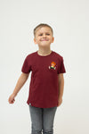 T-shirt "Pumuckl laughs" - dark red (kids)