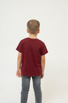 T-shirt "Pumuckl laughs" - dark red (kids)