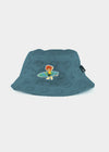 Bucket Hat "Pumuckl surfs" - ocean blue