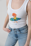 Top "Pumuckl surft" - weiß
