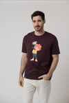 T-Shirt "Pumuckl Edelweiß" - marone
